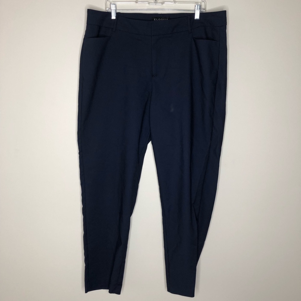 Eloquii navy High Rise Straight Leg Dress Pants SZ 16R